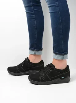 Hielspoor|Wandelschoenen|Wolky Feltwell zwart nubuck