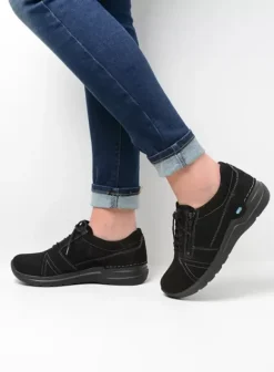 Hielspoor|Wandelschoenen|Wolky Feltwell zwart nubuck