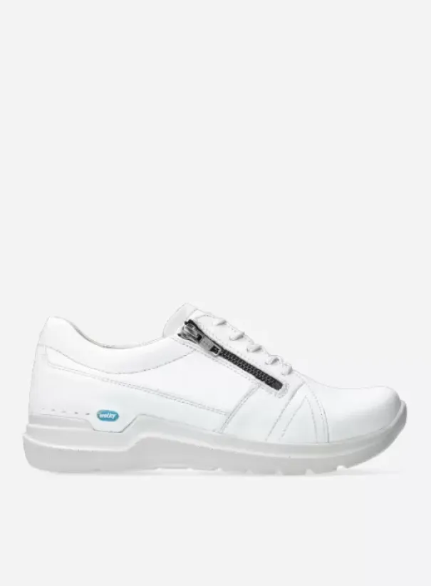 Hielspoor|Wandelschoenen|Wolky Feltwell wit leer