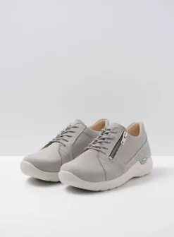 Hielspoor|Wandelschoenen|Wolky Feltwell lichtgrijs nubuck