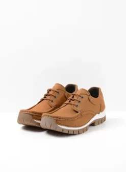 Veterschoenen|Wolky Fly cognac nubuck