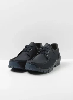 Comfortschoenen|Veterschoenen|Wolky Fly men blauw nubuck