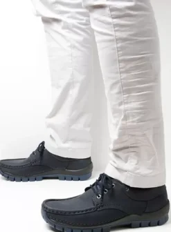 Comfortschoenen|Veterschoenen|Wolky Fly men blauw nubuck