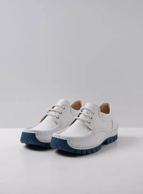 Veterschoenen|Voorjaar/zomer|Wolky Fly Summer wit/blauw leer