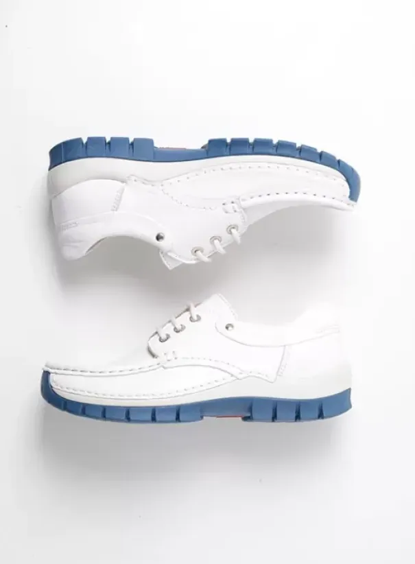 Veterschoenen|Voorjaar/zomer|Wolky Fly Summer wit/blauw leer