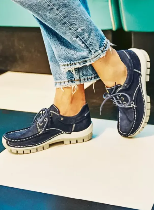 Veterschoenen|Wolky Fly Summer denim nubuck
