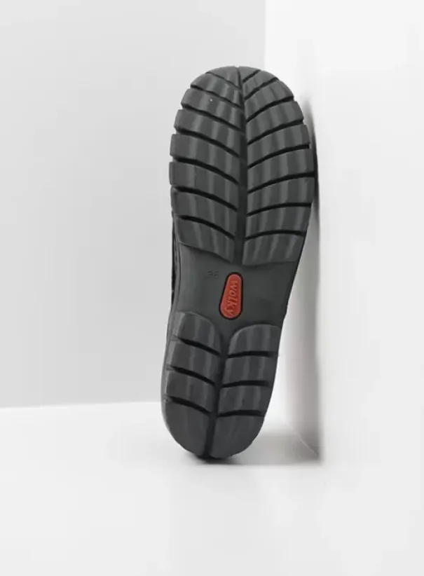 Veterschoenen|Wolky Fly Summer zwart leer