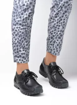 Veterschoenen|Wolky Fly Summer zwart leer