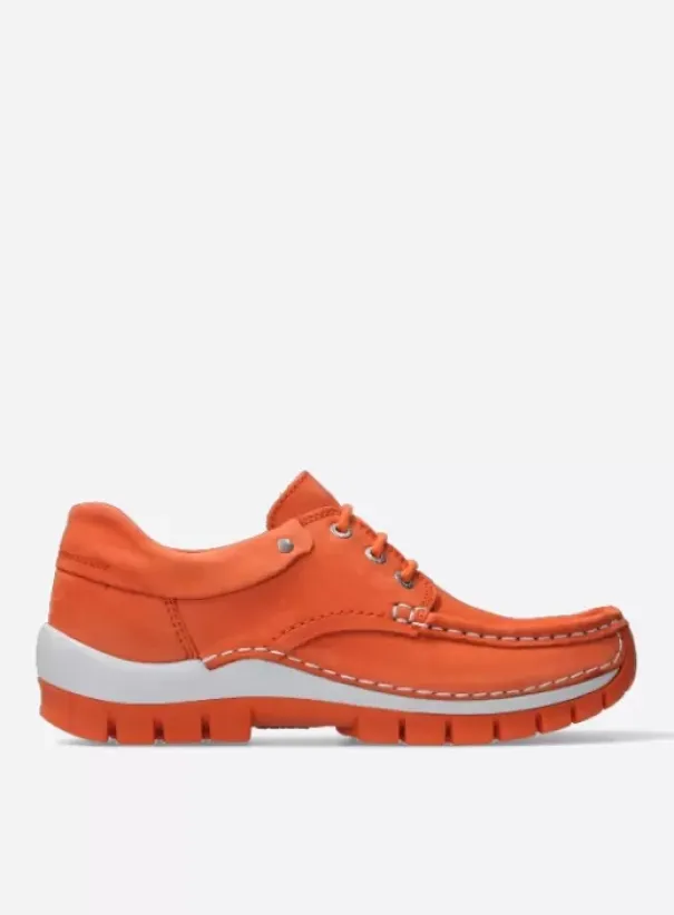 Veterschoenen|Voorjaar/zomer|Wolky Fly Summer oranje nubuck