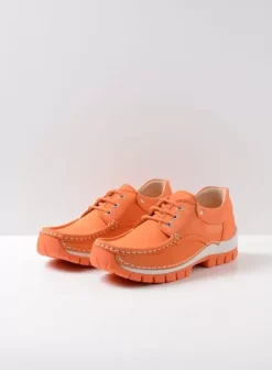 Veterschoenen|Voorjaar/zomer|Wolky Fly Summer oranje nubuck