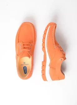 Veterschoenen|Voorjaar/zomer|Wolky Fly Summer oranje nubuck