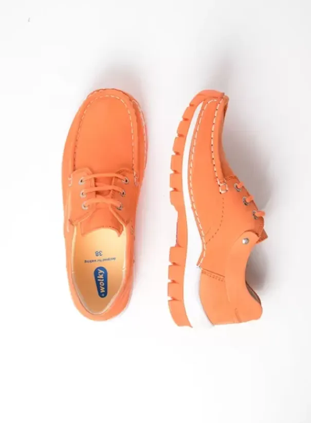 Veterschoenen|Voorjaar/zomer|Wolky Fly Summer oranje nubuck