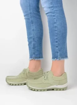 Veterschoenen|Wolky Fly Summer lichtgroen nubuck
