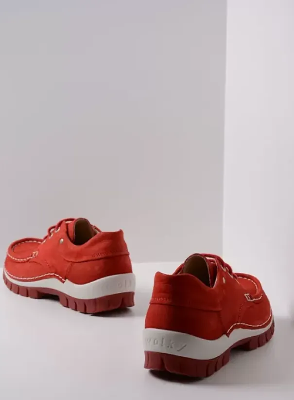 Veterschoenen|Voorjaar/zomer|Wolky Fly Summer rood nubuck