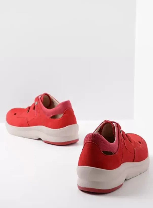 Wandelschoenen|Sneakers|Wolky Galena rood nubuck