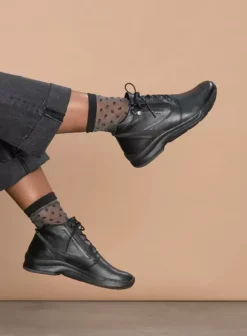 Wandelschoenen|Veterschoenen|Wolky Glacier zwart leer