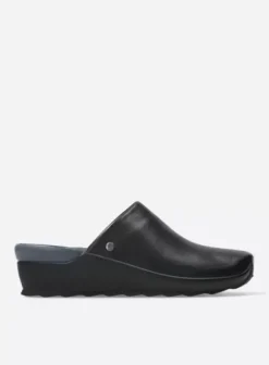 Slippers|Klompen|Wolky Go zwart leer