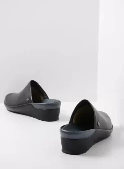 Slippers|Klompen|Wolky Go zwart leer