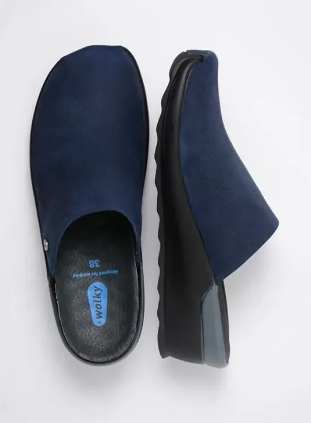 Slippers|Klompen|Wolky Go denim nubuck