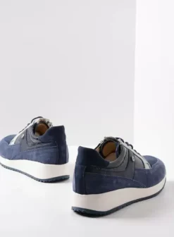 Sneakers|Veterschoenen|Wolky Hammer denim combi leer