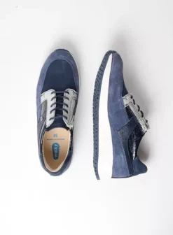Sneakers|Veterschoenen|Wolky Hammer denim combi leer