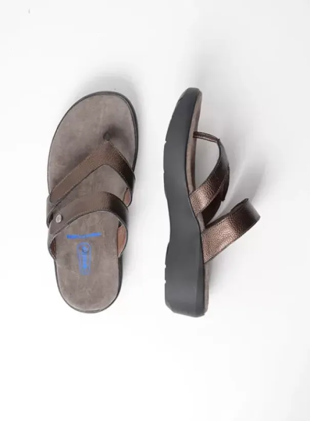 Slippers|Voorjaar/zomer|Wolky Hobie brons leer