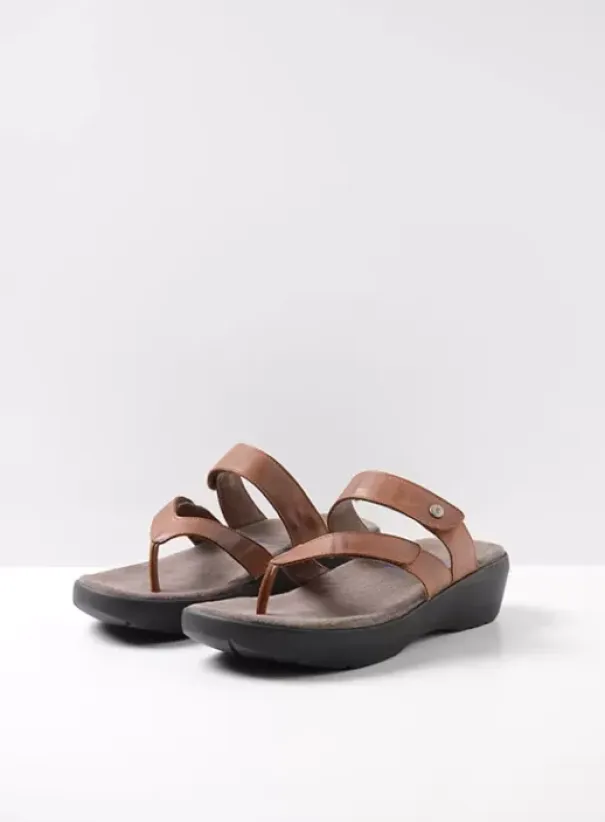 Slippers|Voorjaar/zomer|Wolky Hobie cognac leer