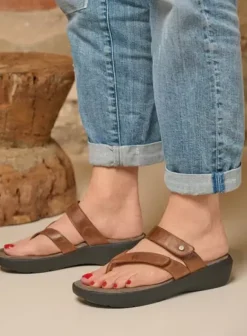 Slippers|Voorjaar/zomer|Wolky Hobie cognac leer