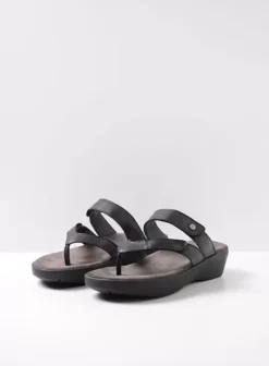 Slippers|Voorjaar/zomer|Wolky Hobie zwart leer