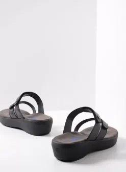 Slippers|Voorjaar/zomer|Wolky Hobie zwart leer