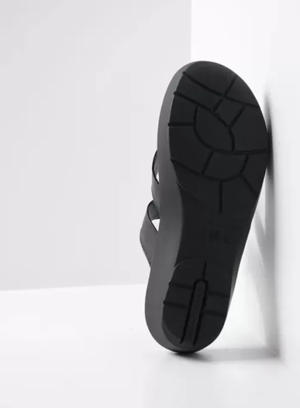 Slippers|Voorjaar/zomer|Wolky Hobie zwart leer