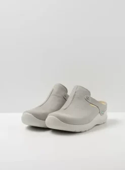 Hielspoor|Slippers|Wolky Holland lichtgrijs nubuck