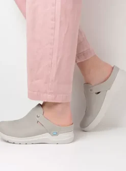 Hielspoor|Slippers|Wolky Holland lichtgrijs nubuck