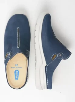 Hielspoor|Slippers|Wolky Holland denim nubuck