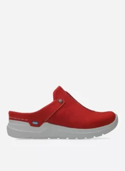 Slippers|Klompen|Wolky Holland DB rood nubuck