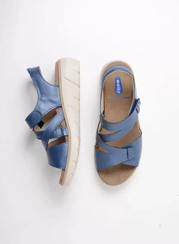 Sandalen|Voorjaar/zomer|Wolky Ikaria blauw leer