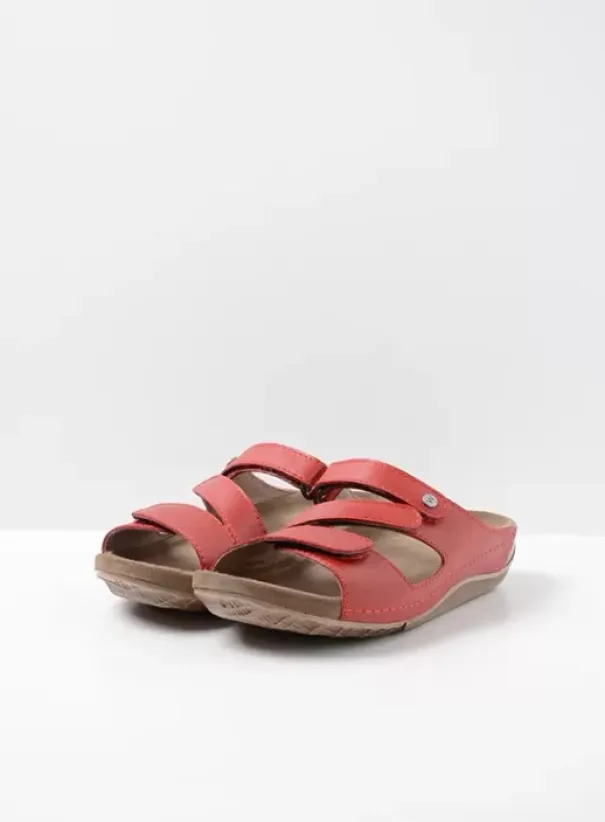 Volle voeten|Slippers|Wolky Jasper rood leer
