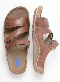 Volle voeten|Slippers|Wolky Jasper cognac leer