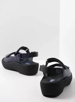 Volle voeten|Sandalen|Wolky Jewel blauw leer