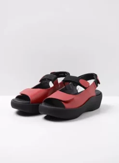Volle voeten|Sandalen|Wolky Jewel rood leer