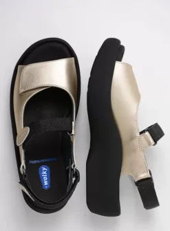 Volle voeten|Sandalen|Wolky Jewel goud leer