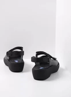 Volle voeten|Sandalen|Wolky Jewel zwart leer