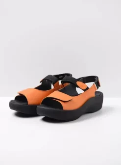 Volle voeten|Sandalen|Wolky Jewel oranje leer