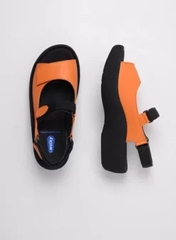 Volle voeten|Sandalen|Wolky Jewel oranje leer