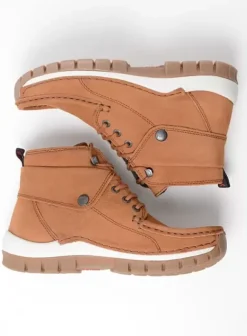 Hielspoor|Veterschoenen|Wolky Jump cognac nubuck