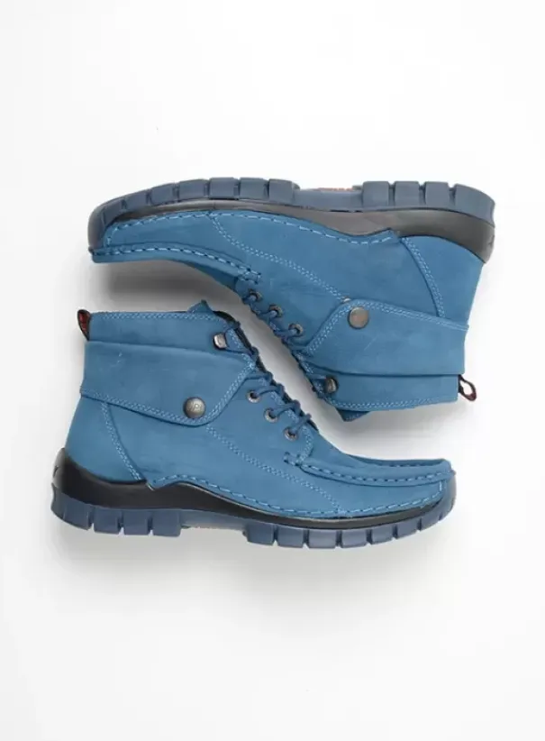 Hielspoor|Veterschoenen|Wolky Jump atlantisch blauw nubuck