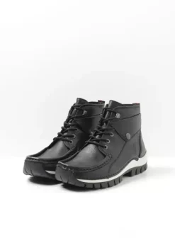 Hielspoor|Veterschoenen|Wolky Jump zwart/wit leer