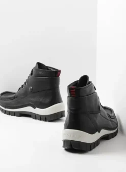 Hielspoor|Veterschoenen|Wolky Jump zwart/wit leer