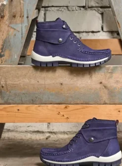 Hielspoor|Veterschoenen|Wolky Jump paars nubuck