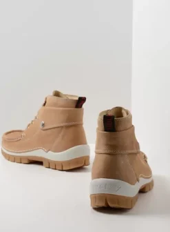 Veterschoenen|Wolky Jump Summer beige nubuck